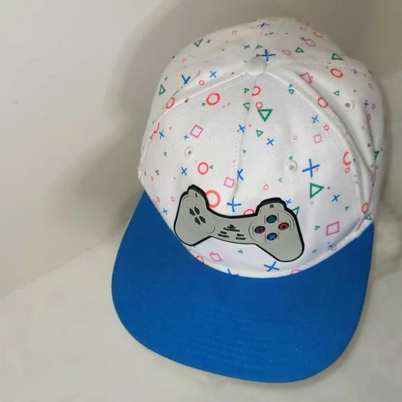 Sony Playstation 3-D Rubber Controller Flat Brim Used 2018 Snapback Hat ...EUC - Picture 5 of 17